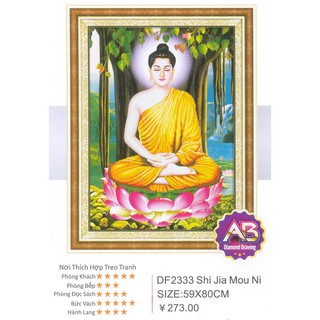 Tranh đính đá kim cương AB Phật Thích Ca Mâu Ni DF2333