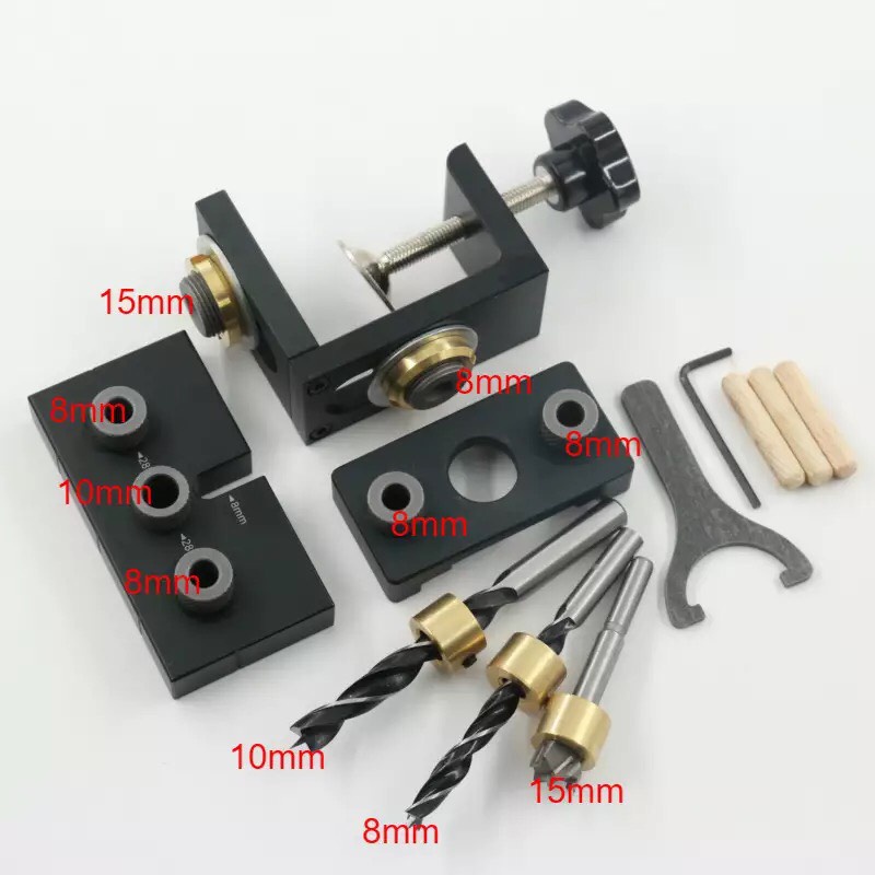 Bộ cữ khoan ốc cam liên kết gỗ ⚡️FREESHIP⚡️ Cử khoan chốt gỗ phiên bản mới