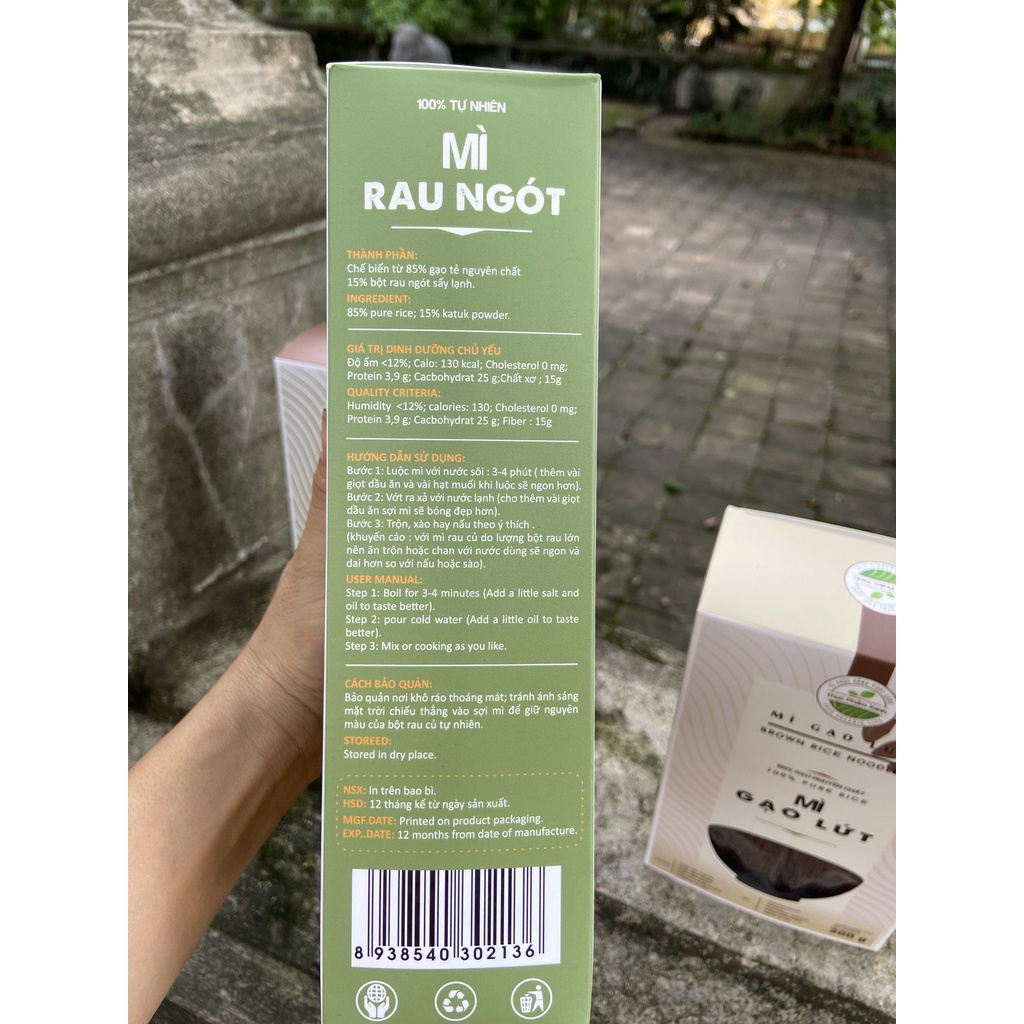 MÌ RAU CỦ MÌ RAU NGÓT THỰC PHẨM XANH 300G