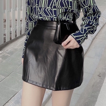 Chân váy da chữ A 2 màu đen nâu Thuyngothanh Store | BigBuy360 - bigbuy360.vn