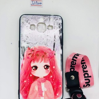 Ốp lưng thời trang in hình cho samsung J2 prime tặng dây đeo