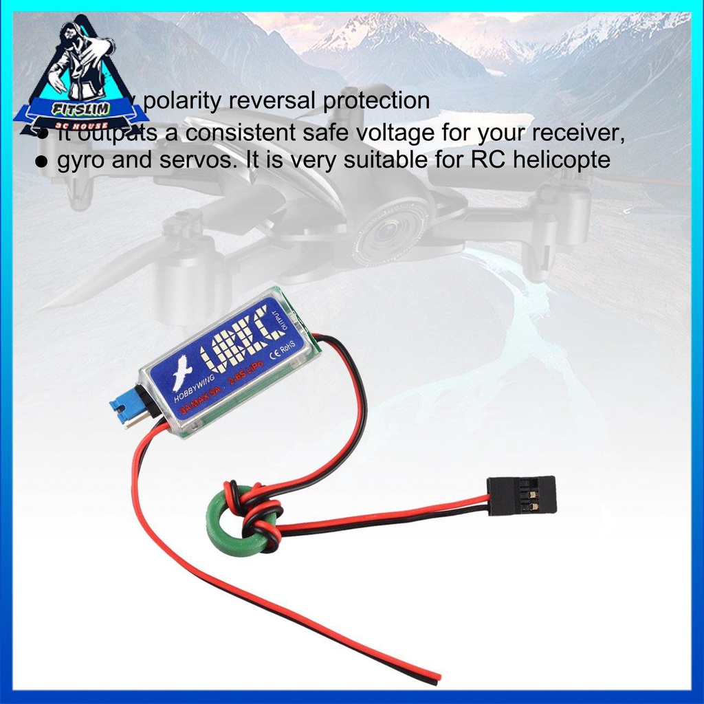 5V / 6V UBEC 3A Bộ điều chỉnh chuyển mạch chống nhiễu đầy đủ che chắn tiếng ồn RF thấp nhất