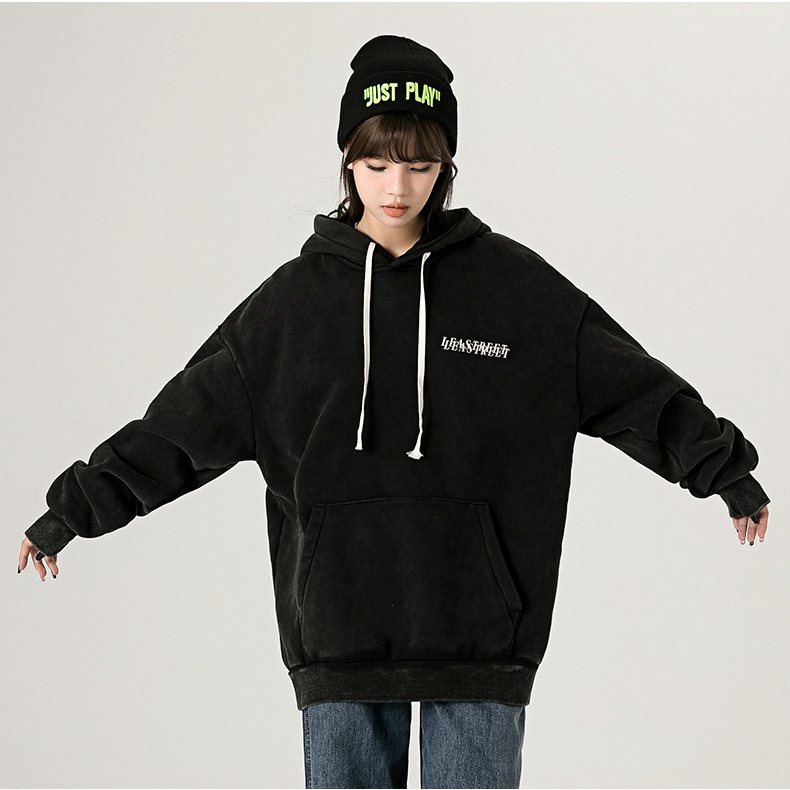 Ifnicefuture Áo hoodie cotton Tay Dài In Họa Tiết Màu Đỏ Thời Trang Thường Ngày Cho Nam