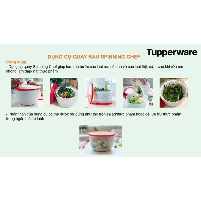 Dụng cụ quay rau Tupperware Spinning Chef