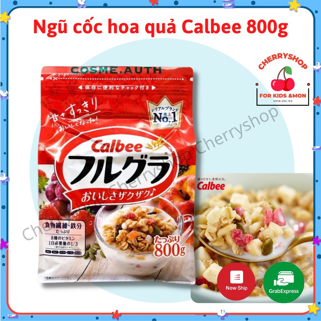 Ngũ cốc trái cây Calbee 750 gram Nhật Bản