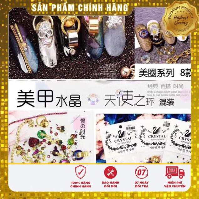 Đá đính móng mix kiểu khác nhau