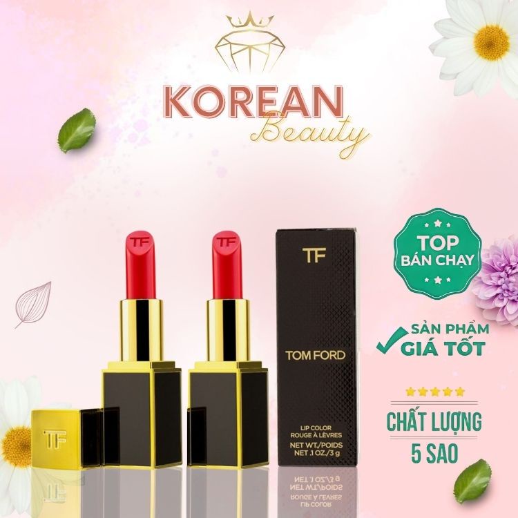 Son Tomford Lip Color Matte, Tomford Lipstick Ruby Rush 07 Vỏ Đen Hàng Chính Hãng Có Bill