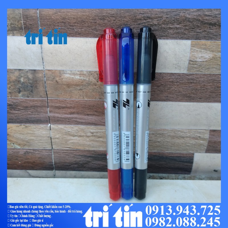 Bút lông dầu TL PM-04 Xanh - Đen - Đỏ
