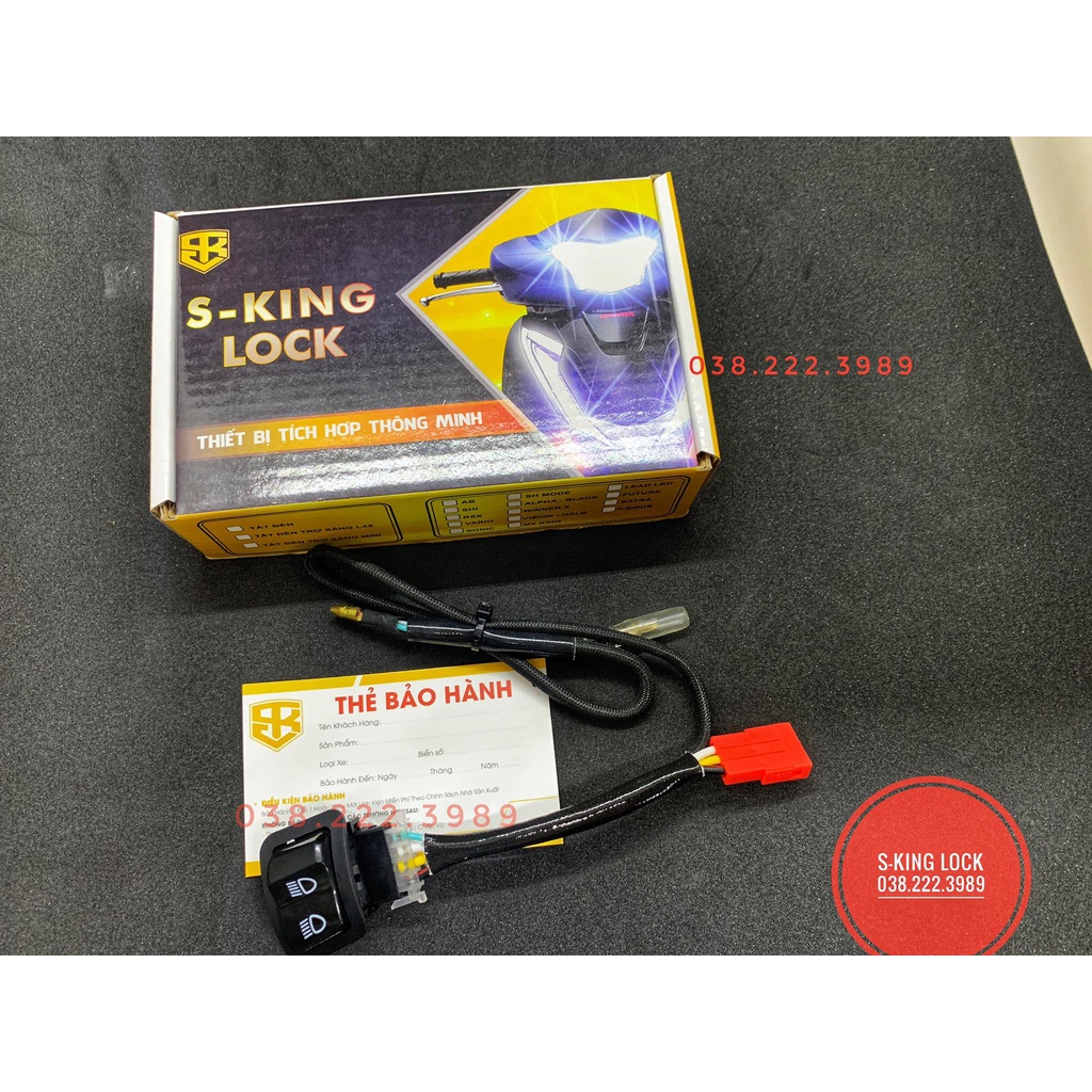 Bộ Công Tắc Passing SH Cho xe WAVE ALPHA  | S-KING LOCK - BẢO HÀNH 12 THÁNG