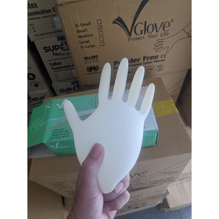 Găng tay y tế không bột VGloves hộp 100 cái