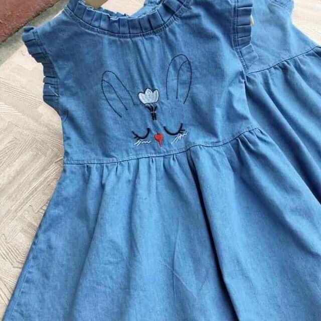 Đầm jean mềm cho bé gái