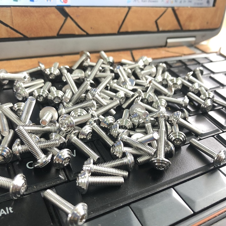 ỐC INOX [MẪU ĐẦU XOẮN] - nắp dầu - 4li15 (m4x15) - [FREESHIP XTRA] - gắn đầu đèn Wave, nắp dấu