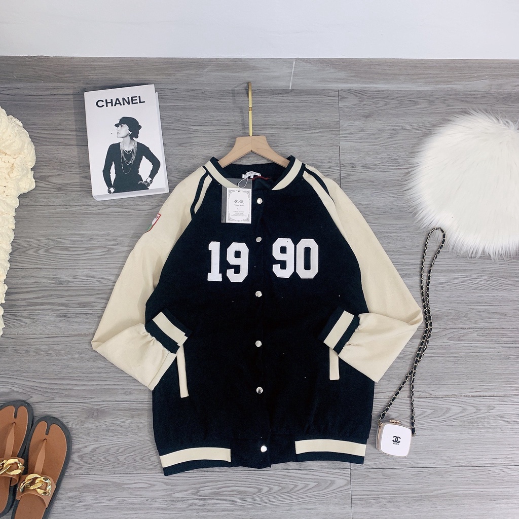 Áo khoác bomber nhung 1990