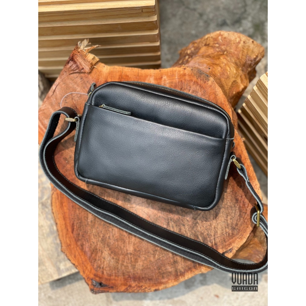 TÚI DA ĐEO CHÉO DÁNG NGANG DA BÒ MỀM MẠI DB167