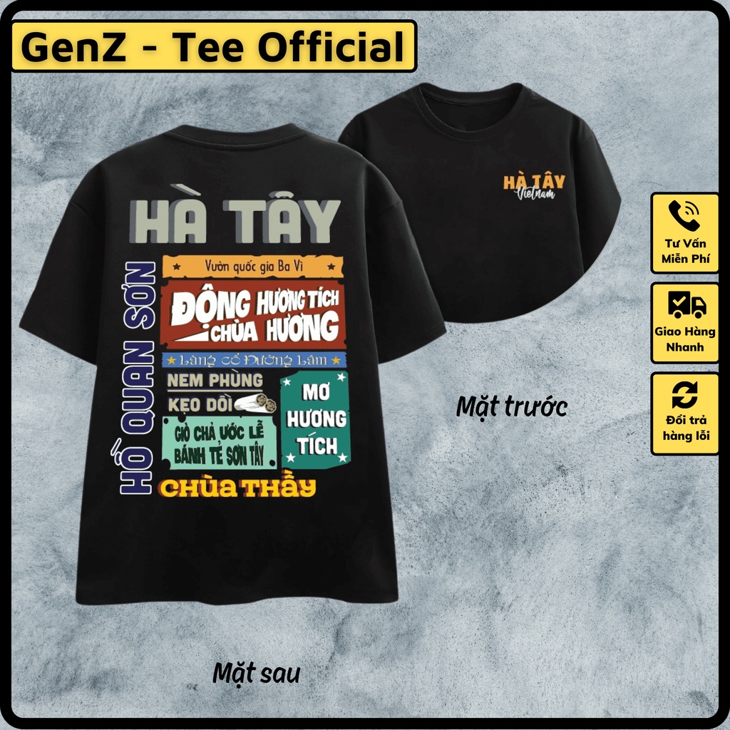 Áo Thun Local Brand Tỉnh Hà Tây, Áo 63 Tỉnh Thành Nam Nữ Form Rộng Unisex Genz Cá Tính