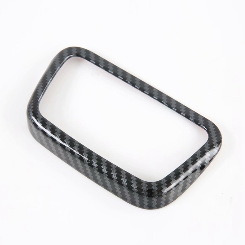 Khung dán công tắc điều chỉnh đèn pha xe hơi Hyundai Tucson 2021 2022 bằng sợi carbon màu đen