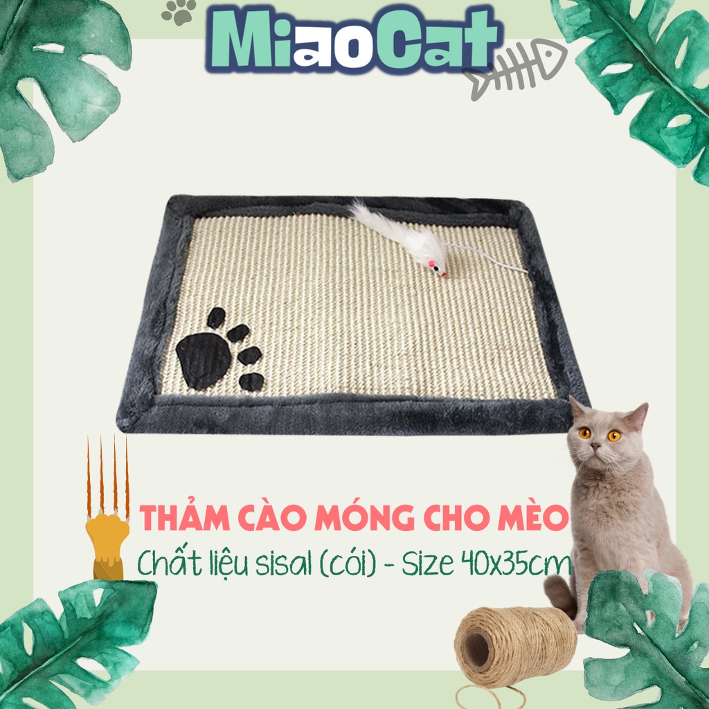 Thảm Cào Móng Sisal Cho Mèo Size 45*30 cm CM003 MIAOCAT