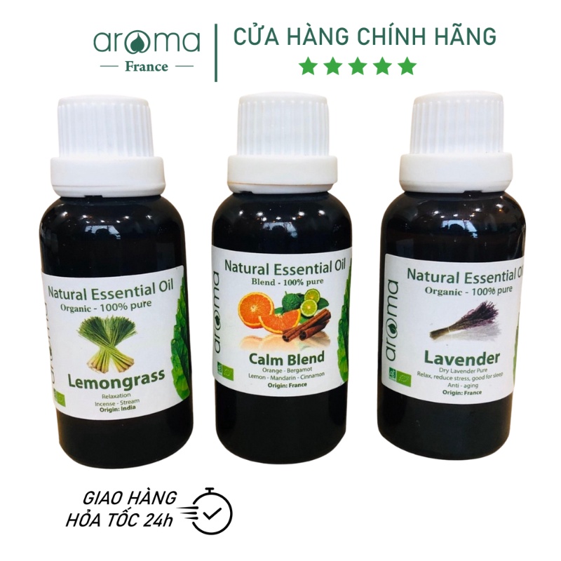 Tinh Dầu Xông AROMA Sả Chanh , Cam Quế , Oải Hương Khô 10ml