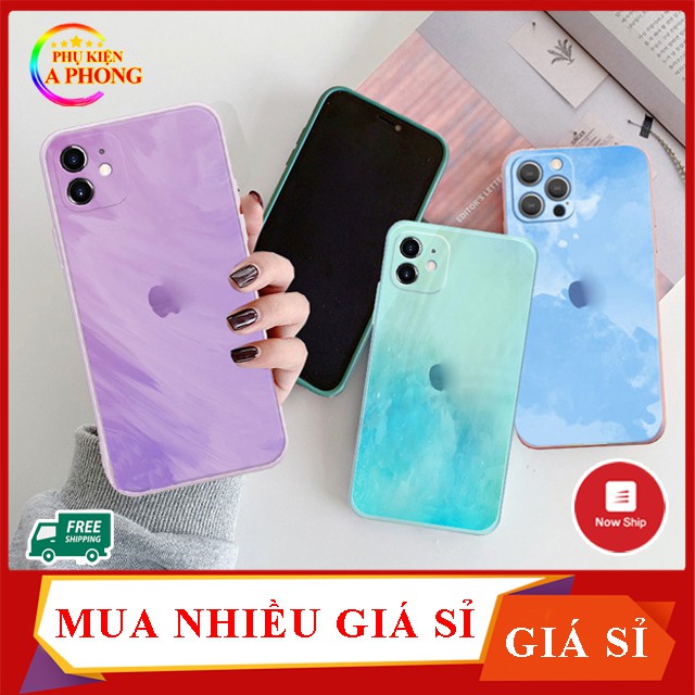 Ốp lưng iphone Color Loang Sơn, ốp dẻo cạnh vuông ip 6/6plus/6s/6splus/7/7plus/8/8plus/x/xs/xs Max/11/11pro/12/12promax