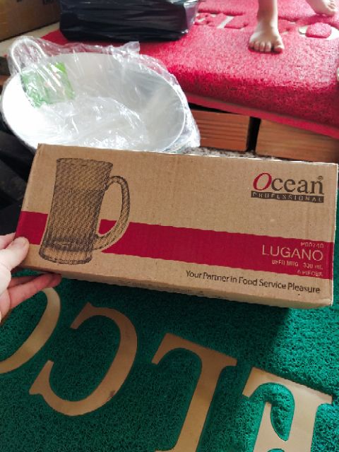 6 Ly Thủy Tinh Ocean Beer Mug Lugano 330ml (03)