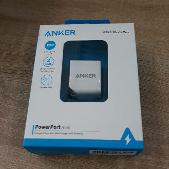 Cốc Sạc ANKER PowerPort Mini 2 cổng 12w - Củ Sạc iPhone - Anker  A2620 - Bảo hành 18 tháng