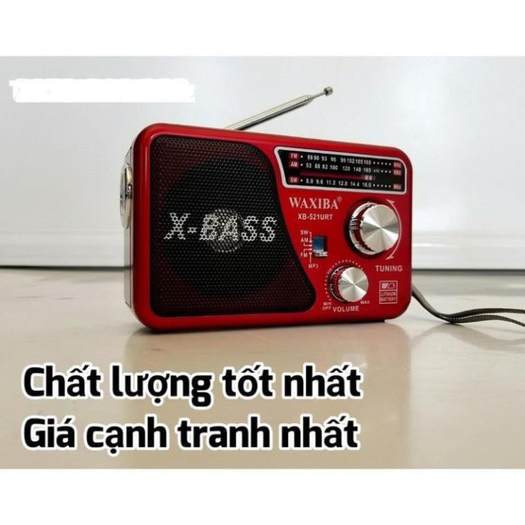 Máy nghe nhạc kiêm đài Radio FM Waxiba XB-521URT- có đèn pin có hỗ trợ thẻ nhớ TF và USB,ÂM THANH CHẤT LƯỢNG