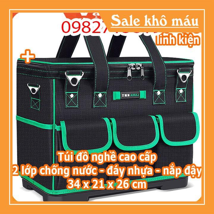 Túi đựng đồ nghề thi công Đế Cứng, Chịu Nước Size 16,20 Túi Đựng Dụng Cụ Cho Các Bác Thợ Dày Dặn Bền Đẹp ( P217)