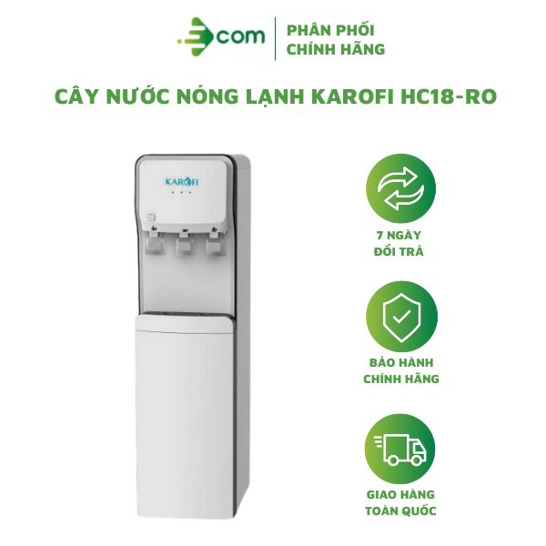 Máy lọc nước nóng lạnh Karofi HC18-RO, tích hợp 6 cấp lọc, công nghệ RO ưu việt