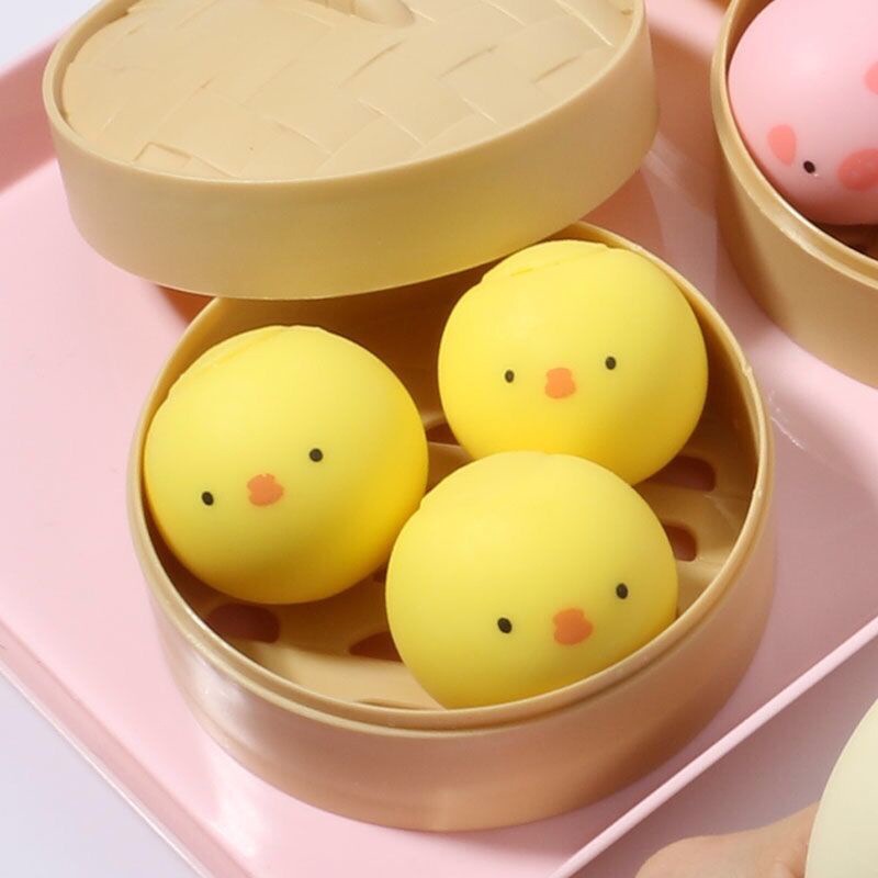 Đồ chơi nắn bóp đàn hồi giảm căng thẳng hình bánh bao nhiều kiểu tùy chọn thích hợp các bé