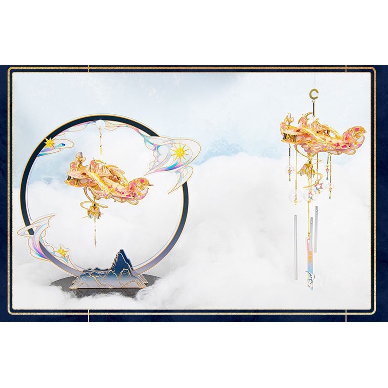 Mô Hình Lắp Ráp 3d Seri Chuông Gió May Mắn