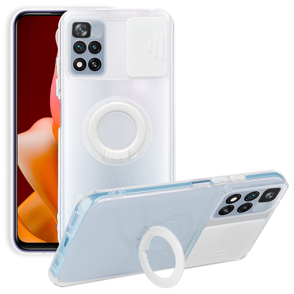 Slide Camera Ring Bracket Phone Case Vivo Y20 Y20s Y12s Y20i 2021 Y20s G Y11s Y12A Y30 Y30i Y50 Y12 Y15 Y17 Y11 Y1s Y91i Y91C 2020 Y31 2020 Y51 2020 Soft Clear Back Cover