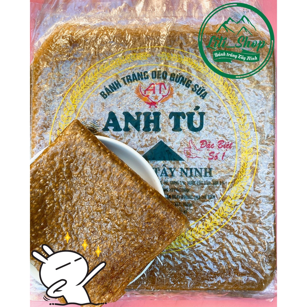 Bánh tráng Dẻo mè gừng Sữa Anh Tú 450Gr