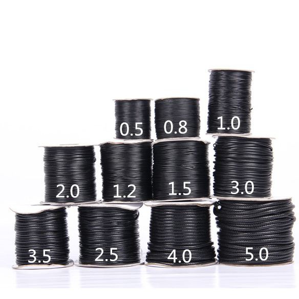 Bó 5-10m Dây sáp da , sáp bóng 1mm có 38 màu để chọn