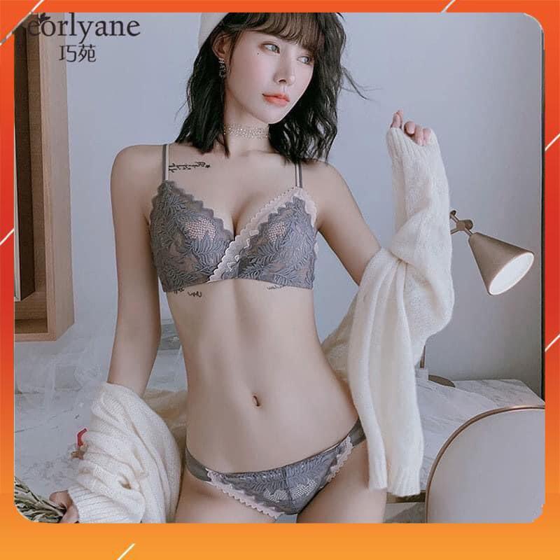 Set bộ đồ lót nữ ren cao cấp áo không gọng cup chéo, đệm mút siêu mềm nâng đẩy tối đa. Mã B19020