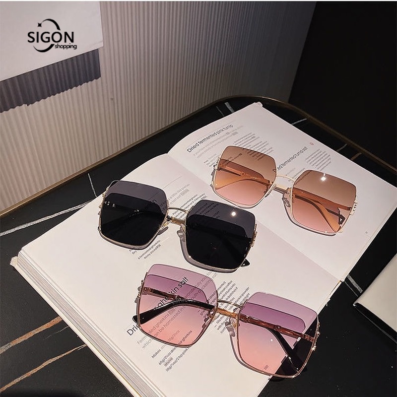 Kính Mát Gọng Vuông Lớn Chống Tia UV Thời Trang