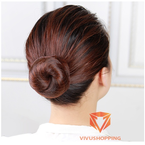 Combo 10 Lưới búi tóc tiếp viên kèm 10 kẹp chữ U