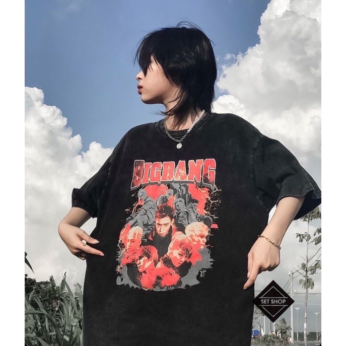 Áo Thun Loang Bigbang Unisex- ZADOLA FASHION - Áo phông loang nữ cổ tròn, form rộng tay lỡ Ulzzang chất chơi nổi bật