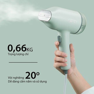 Bàn là, bàn ủi hơi nước cầm tay mini chính hãng Bear GTJ-B10S1 công suất 1000W bảo hành 18 tháng màu trắng-xanh