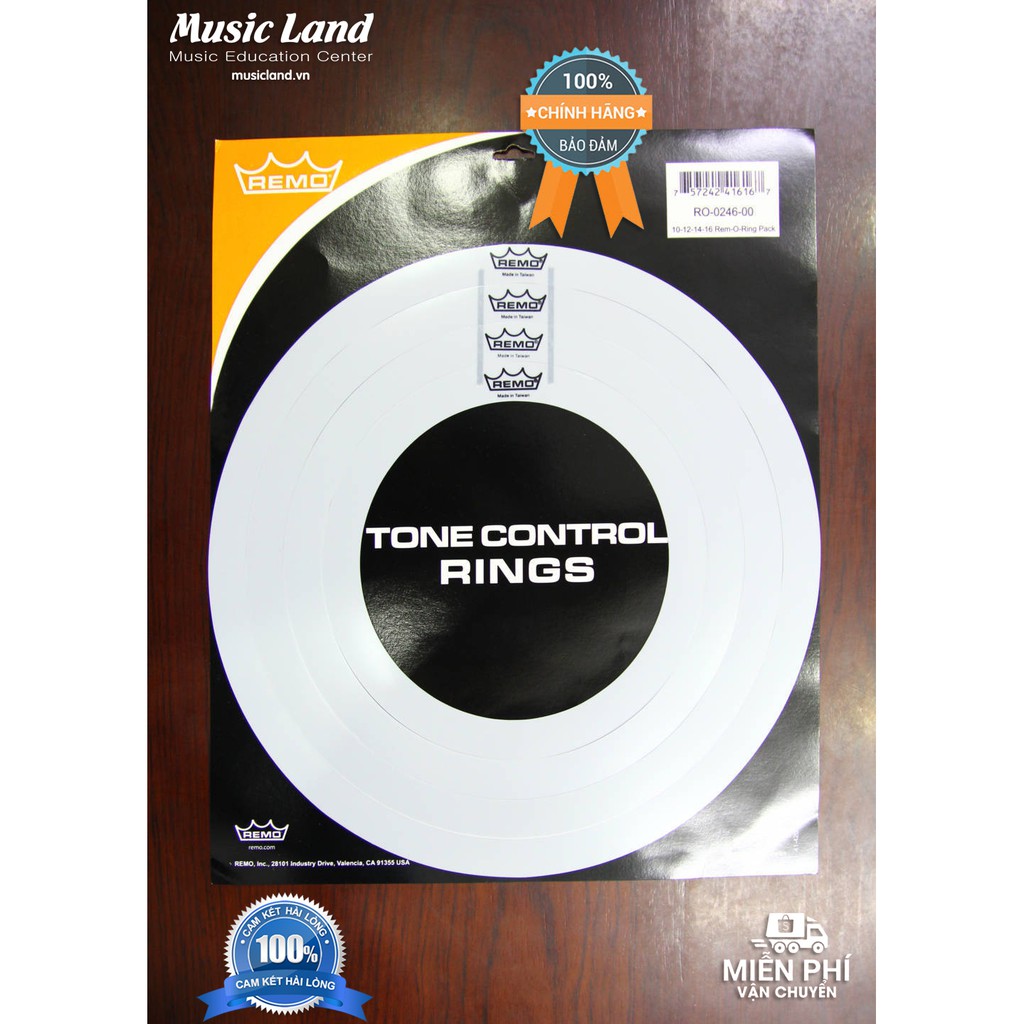 Vòng để trên bộ trống Jazz - Remo Tone Control Rings