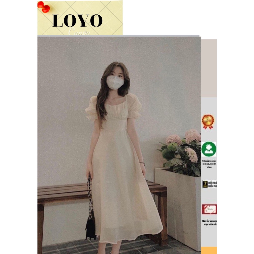 váy von tơ 2 lớp phồng tiểu thư LOYO1139