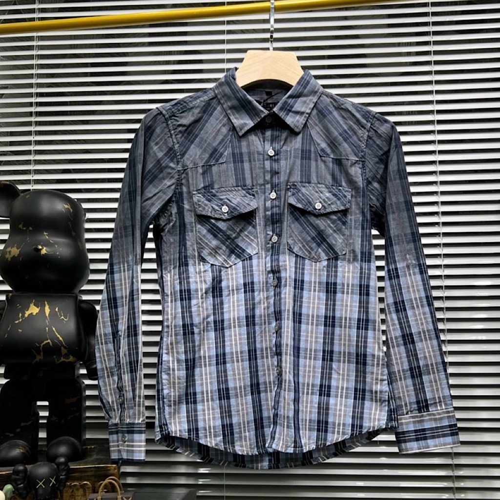 SƠ MI KẼ LOANG ĐEN CAO CẤP