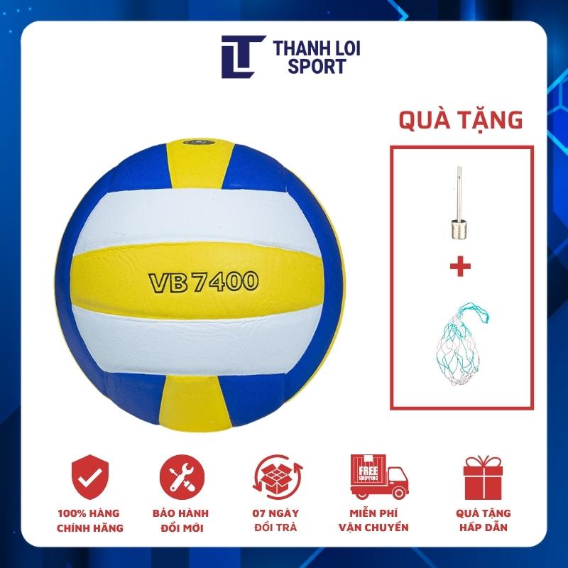 Quả bóng chuyền, banh bóng chuyền Thăng Long VB7400 da Nhật chính hãng - Tặng kim bơm + túi lưới