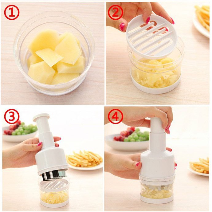 [XAY CỰC NHANH] DỤNG CỤ DẬP NHỎ TỎI ỚT HÀNH TÂY RAU CỦ QUẢ SIÊU TỐC - MÁY ÉP NHUYỄN TỎI ỚT CẦM TAY ĐA NĂNG INOX 304