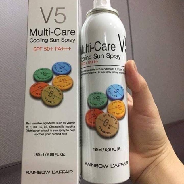 Kem chống nắng V5 #MULTI - #CARE #Cooling #Sun #Spray  #SPF 50+PA