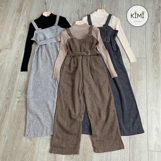 Set yếm quần dạ có đai