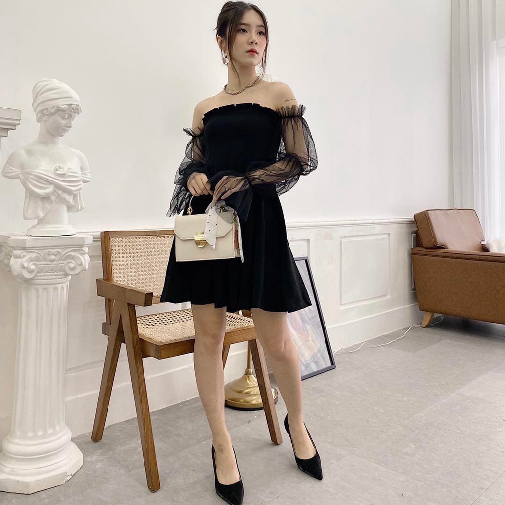 Đầm trễ vai tay ren đuôi cá | Alyssa Dress - 25STUDIO