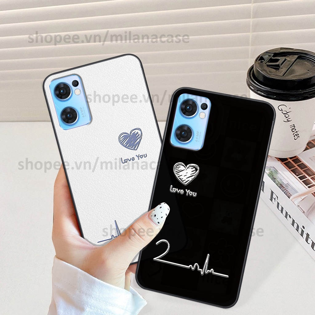 Ốp Oppo Reno 7 5G/ Reno 7Z 5G / Reno 7 4G in hình caro trái tim siêu đẹp, siêu nét đầy phong cách cá tính
