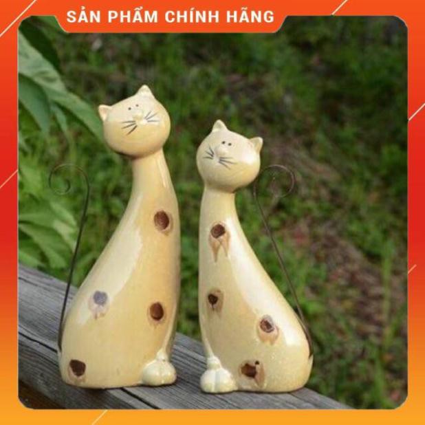 [SHOP UY TÍN] -  Thú gốm decor Đôi mèo tình nhân