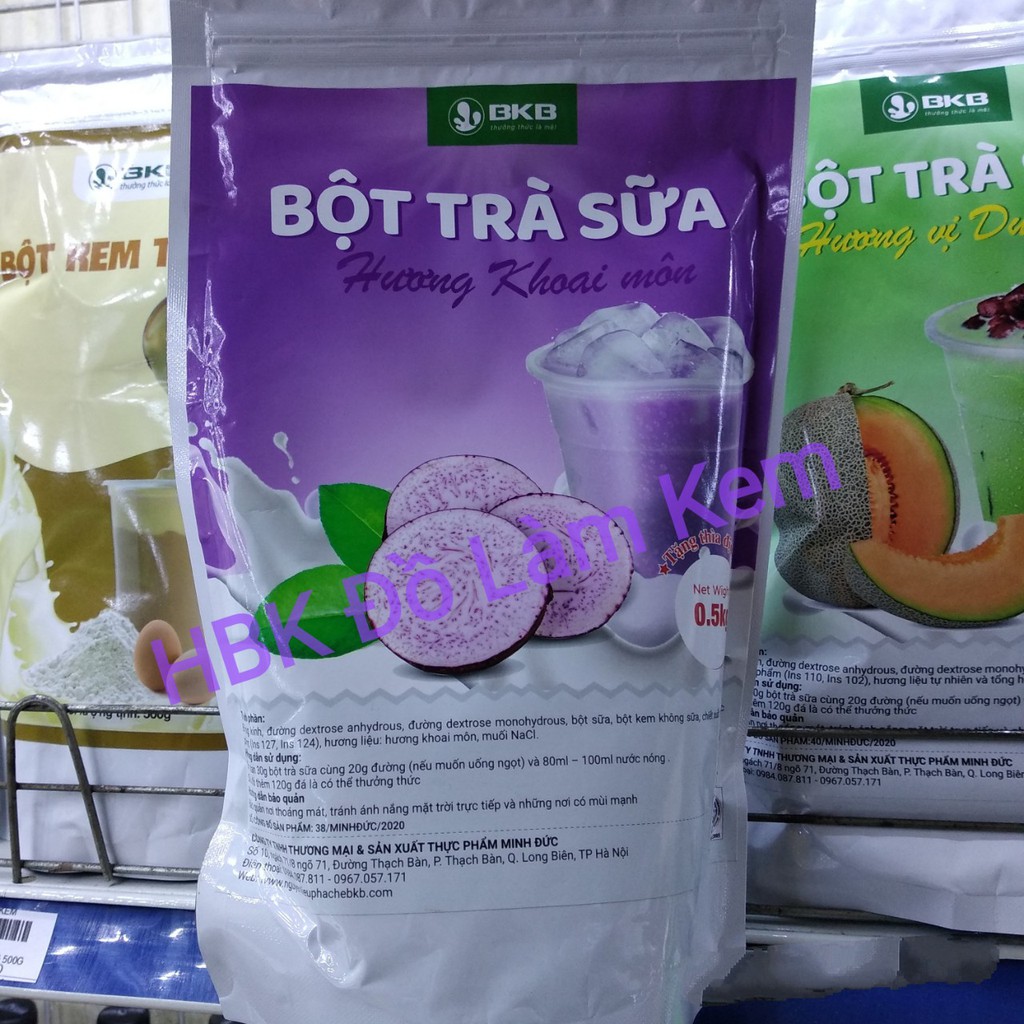 Bột Trà Sữa Vị Khoai Môn🌰PHA SẴN🌰 pha với nước , thêm đá, thêm trân châu ,uống liền 500gr