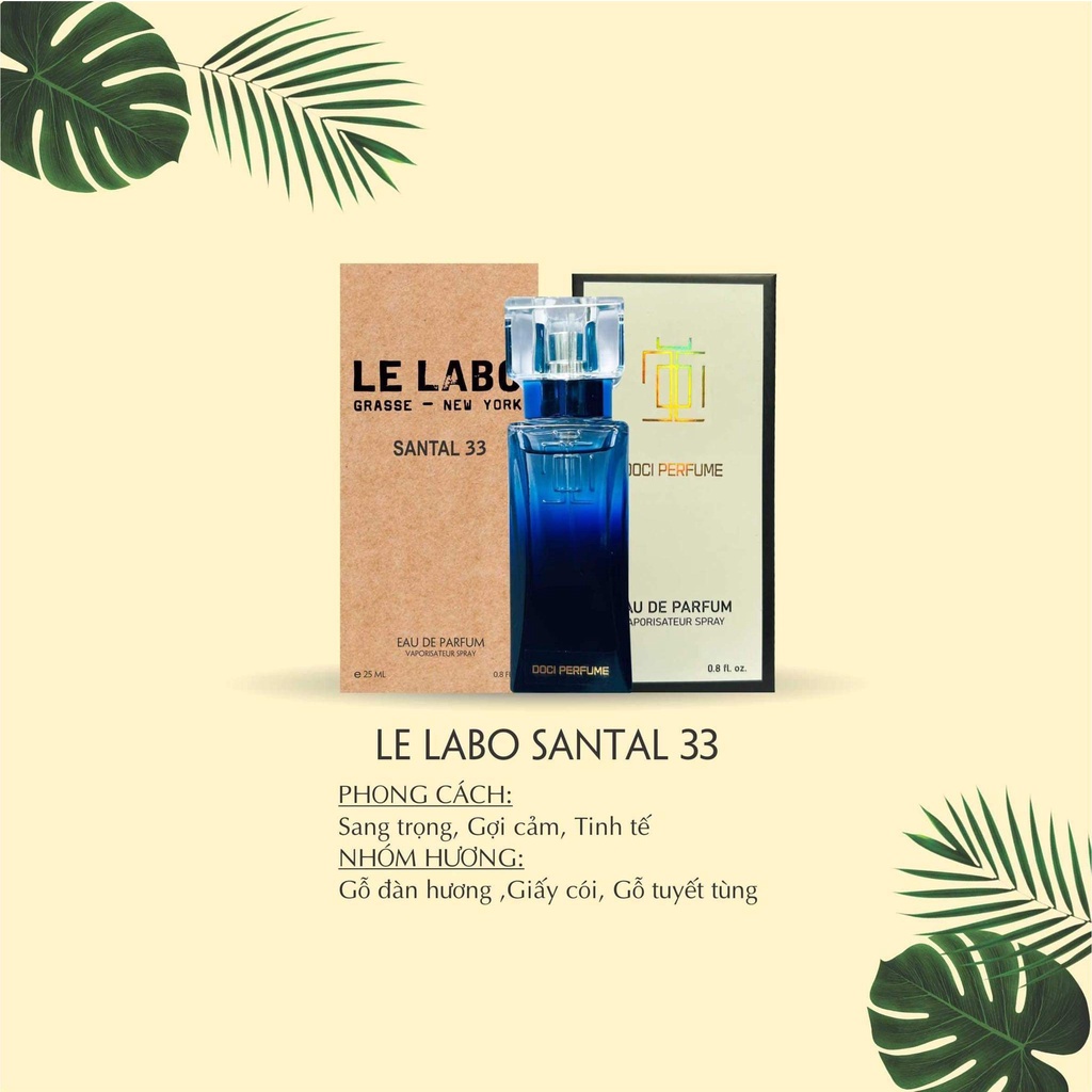 LE LABO SANTAL 33 - NƯỚC HOA CHÍNH HÃNG PH ÁP (DOCI PERFUME) nước hoa được ưa chuộng